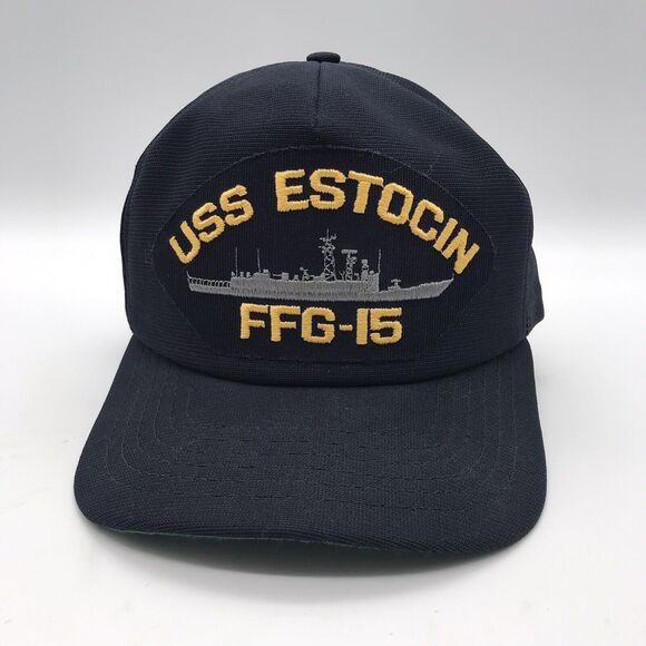 USS Estocin FFG-15 Baseball Cap Guided-Missile Frigate Military Hat Made in USA - Picture 1 of 8